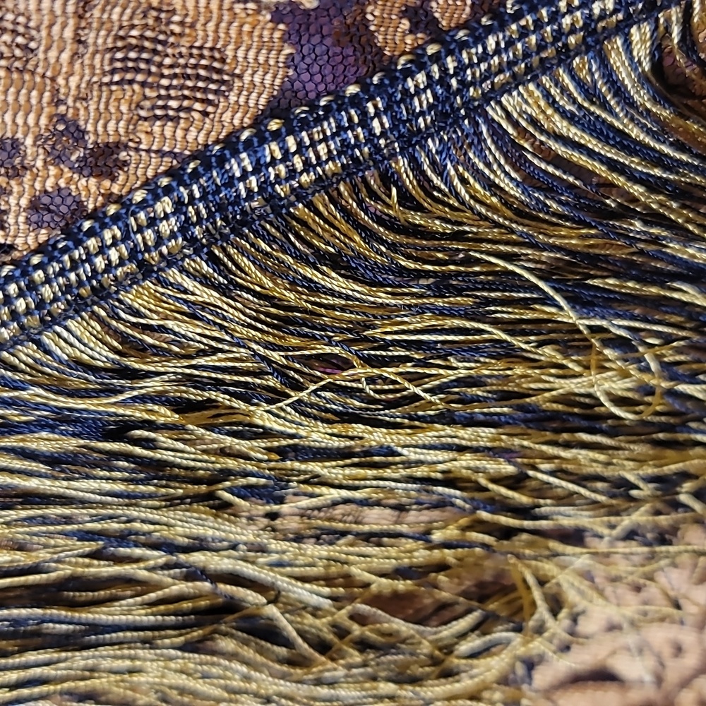 Triangular Gold Lace Triangular Shawl - image 3